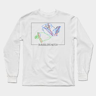 Smugglers Notch Trail Rating Map Long Sleeve T-Shirt